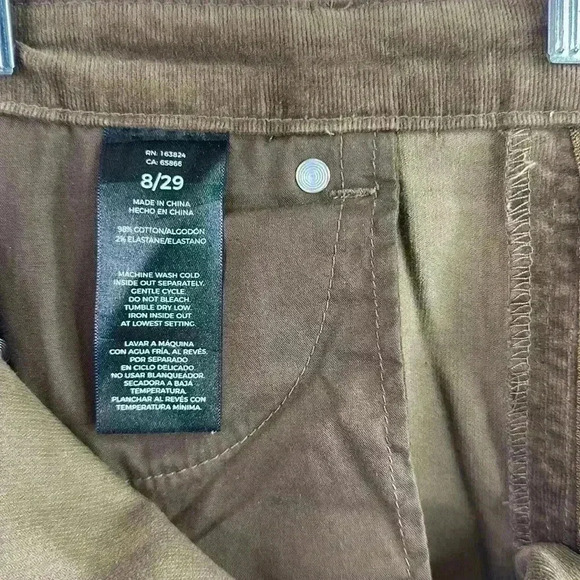 Well Worn Women’s Size 8/29 Brown 5-Pocket Super Fine Corduroy Pants - Picture 8 of 8